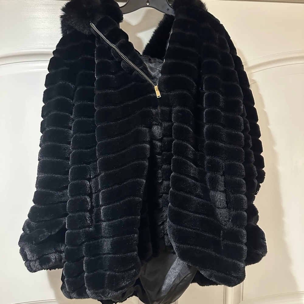 Gallery Black Faux Fur Teddy Jacket